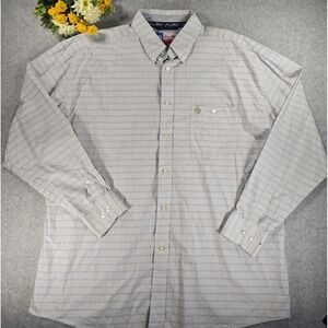 Wrangler George Strait Cowboy Cut Plaid Long Sleeve Button Up Shirt XXL
